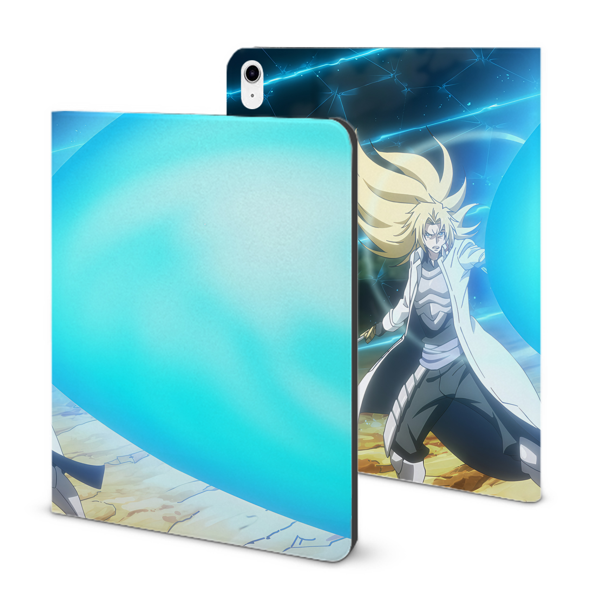 （画像用） 転スラ Regarding Reincarnated to Slime IPad ケース ブック型 PUレザー TPU 耐衝撃 軽量 薄型 ペン収納なし 全面保護 IPad 各モデル対応